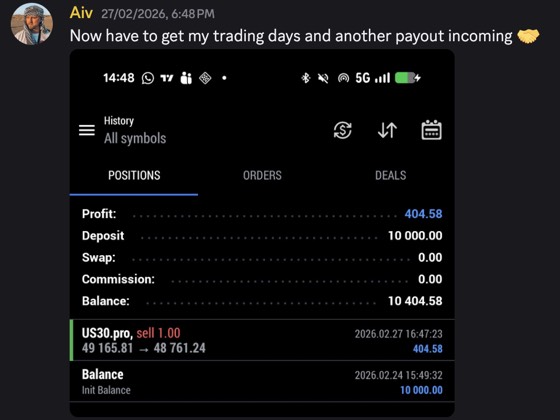 Payout screenshot