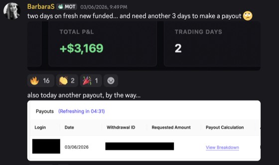 Payout screenshot
