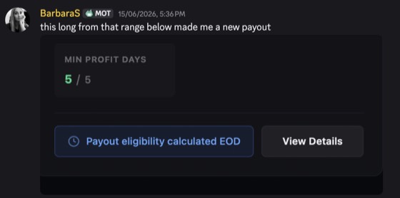 Payout screenshot