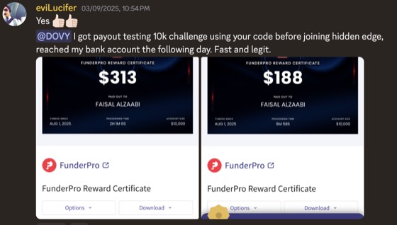 Payout screenshot